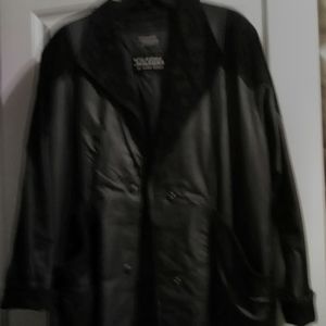 Leather coat